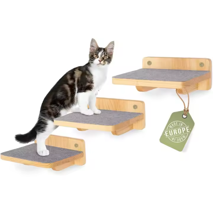 ¡GUAY! ®   Escalera de pared para gatos, juego de 3 escaleras para gatos, escaleras para gatos, escalera de pared, escalera para gatos, escalar en la pared para gatos, gatos, escalar en la pared, XL - 1