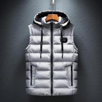 Chaqueta Ligera sin Mangas con Capucha para Hombre Abrigos Casuales de Moda, Chaleco de Algodón Acolchado, Talla Grande 6XL - details 3