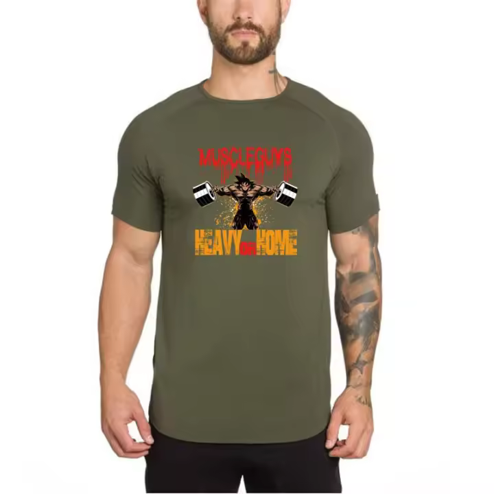 Camiseta de entrenamiento de manga corta, ropa de correr, elástica, deportes de Fitness, sensación fresca, Verano - 1