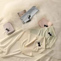 Bragas sin costuras para mujer, lencería de seda helada, bragas de gato, ropa interior Sexy, conjunto de ropa interior íntima ultrafina, 3 uds. - details 14