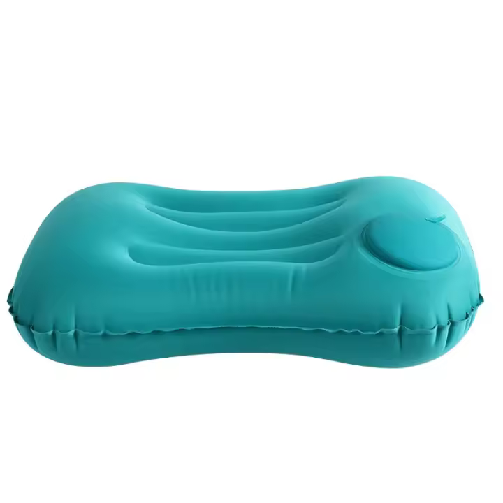 Cojín inflable de prensa de viaje, almohada Lumbar cuadrada, portátil, plegable, para exteriores - 1