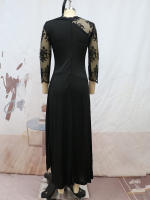 Vestido de novia largo de manga media con cuello redondo para mujer, perspectiva de encaje, nuevo estilo - details 4