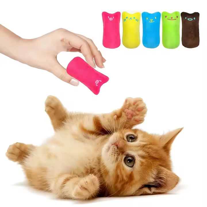 Juguete de Gato de Catnip Interactivo Almohada de Dientes de Nariz de Menta - 1
