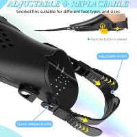 Aletas De Natación Ajustables Para Adultos Y Mujeres Zapatos De Escuba Diving De Silicona Con Hebilla Abierta Tamaño Viaje - details 6