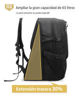 Mochila de gran capacidad para hombre, bolsa de viaje con compartimento para zapatos, capacidad expandible, con interfaz USB - details 3