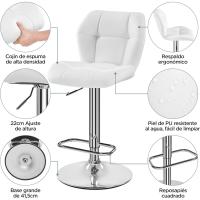 Taburete de Bar Altura Ajustable 89-111 cm Taburete Industrial Metal - details 5