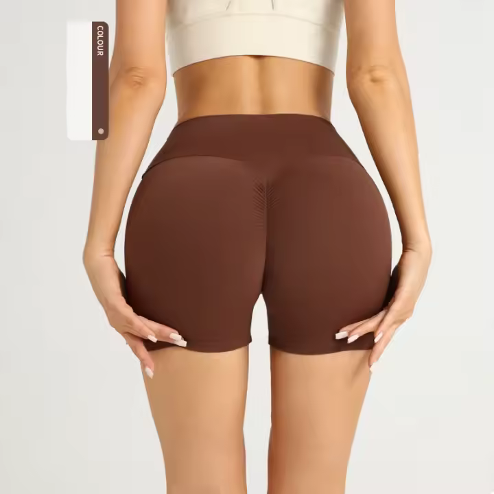 Pantalones cortos de Yoga de cintura alta para mujer, mallas transpirables con Control de barriga para gimnasio, Fitness y correr - 1