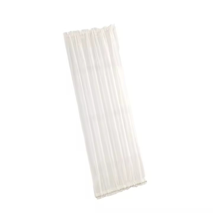Cortinas opacas de bolsillo de barra de Panel de cortina de puerta francesa blanca, W137xL183cm - 1