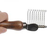 Peine de Metal para el cuidado del pelo de perro, mango de madera de 15x4cm, peine para el pelo de gato, cepillo y rastrillo duradero, peine de masaje de belleza para mascotas - details 4