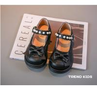 Zapatos de cuero para niñas, calzado de princesa versátil, estilo británico, sencillo, con lazo de perlas, suaves y dulces, 2024 - details 8