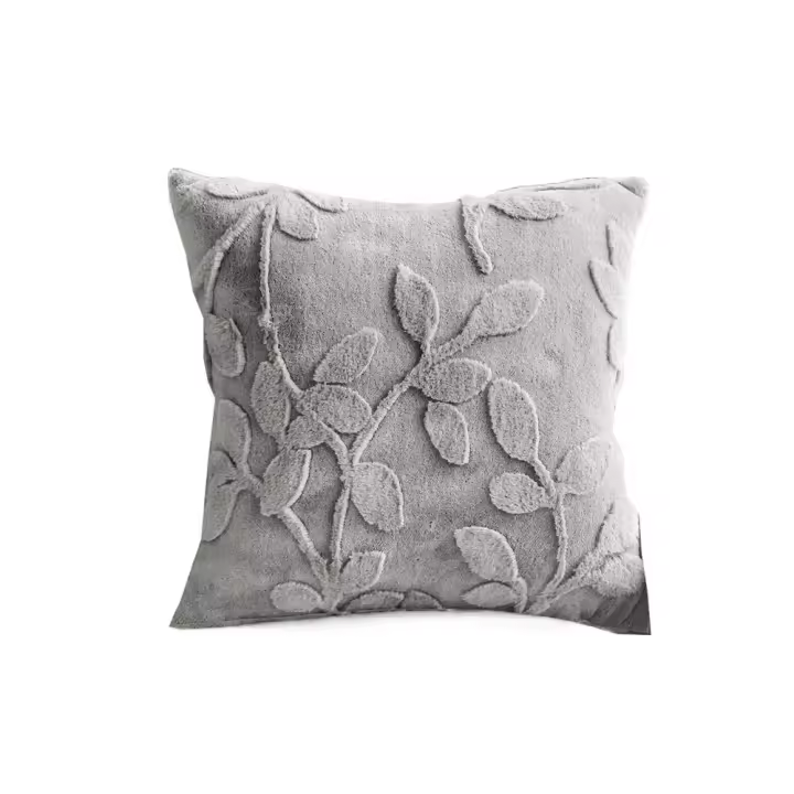 Suministros de cama, funda de almohada de 45x45cm, funda de almohada de lujo con hojas, Material lavado suave, funda de almohada para cama - 1