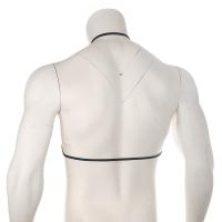 CLEVER-MENMODE-Lencería de encaje transparente para hombre, sujetadores eróticos, ropa de dormir Sissy, cuello Halter, arnés con correas ajustables, Mini sujetador para hombre - details 5