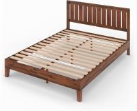 Ellie Cama 90x190 cm - Altura 35 cm con almacenamiento debajo de la cama - Estructura de cama de plataforma de bambú y madera con cabecero - Marrón - details 22
