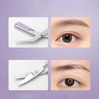 Set De 3 Herramientas De Maquillaje Portátiles Conjunto De Afeitar Y Peinar Para Cejas Con Tijeras Y Cepillo De Acero Inoxidable - details 9