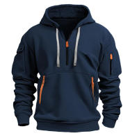 Sudadera con capucha para hombre, chaqueta deportiva informal con bolsillos, - details 3