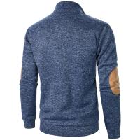 Top de suéter de punto casual de manga larga con cuello levantado para hombre de otoño e invierno - details 7
