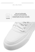 Zapatos Blancos para Hombre Par Informal de Monopatín Cómodos Moda en Talla Grande 39-47 - details 5