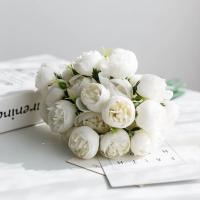 Flores Artificiales de Peonía 27 Cabezas para Decoración de Búzco de Boda y Fiesta - details 6