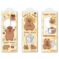 Juego de 3 reglas de dibujos animados Capybara, conjunto de papelería, combinación multifuncional, regla triangular, transportador de dibujo - details 0