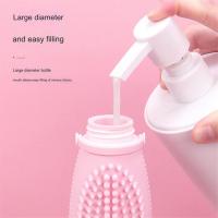 Botella recargable de viaje de silicona, cepillo de limpieza Facial, botellas de champú portátiles, loción, cosméticos, contenedores E - details 5