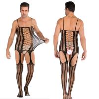 Hombre negro sin cuerpo de entrepierna, malla transparente gay, lencería sexy, mono, ropa erótica sissy - details 2