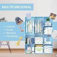 Estantería de Módulos para Niños Organizador Modular de 12 Módulos Tamaño 140x105 cm Para el Hogar - details 1