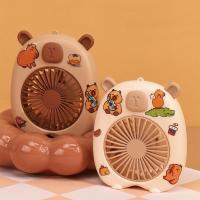 Regalos creativo lindo ventilador de capibara Color sólido portátil Mini ventilador de capibara duradero con pegatina de dibujos animados ventilador de mano de viaje - details 12