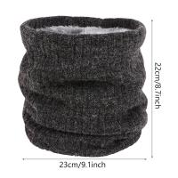 Bufanda de cuello de doble capa para hombres y mujeres, bufanda forrada suave, bufanda gruesa de punto, calentador, bufandas de bucle circular, envoltura de Chal, Invierno - details 0