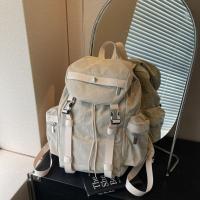 Mochila con cordón para exteriores de estilo coreano, mochila deportiva de nailon de viaje de Color sólido, bolso de hombro impermeable para senderismo de gran capacidad - details 28