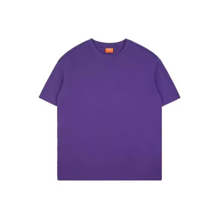 Camiseta de hombre en blanco con estampado de color liso con sublimación de cuello redondo 100% de alta calidad - 1