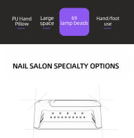 Secado de Manicura de Alta Potencia de 300W con Almohada de Mano Lámpara LED UV Profesional para Esmalte de Uñas Herramientas y Equipo de Manicura de Belleza - details 2
