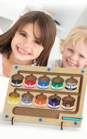 Juguete Montessori magnético para niños, juego de pelota móvil, clasificación de Color, tablero de conteo, entrenamiento de Motor fino, juguetes educativos sensoriales - details 0