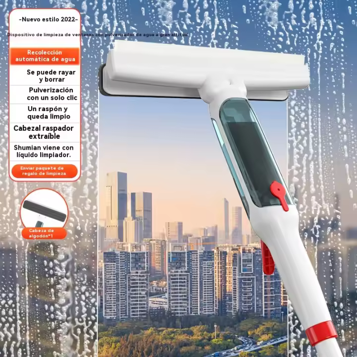 Limpiacristales de Gran Altura Cepillo de Limpieza de Ventanas de Doble Cara para Herramientas de Limpieza Doméstica - 1