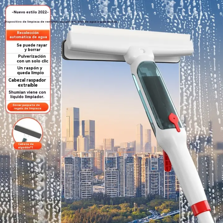 Limpiacristales de Gran Altura Cepillo de Limpieza de Ventanas de Doble Cara para Herramientas de Limpieza Doméstica - 1