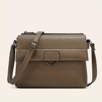 Bolso bandolera de gran capacidad para mujer con cierre de cremallera - Bolso de hombro convertible elegante, correa ajustable, disponible en marrón/beige/negro/caramelo - Bolso formal y diario de cuero sintético para mujer, bolso bandolera, accesorio de - details 0