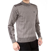 Suéter de cuello simulado para hombre, Jersey informal de manga larga, con borde de ribetes - details 2
