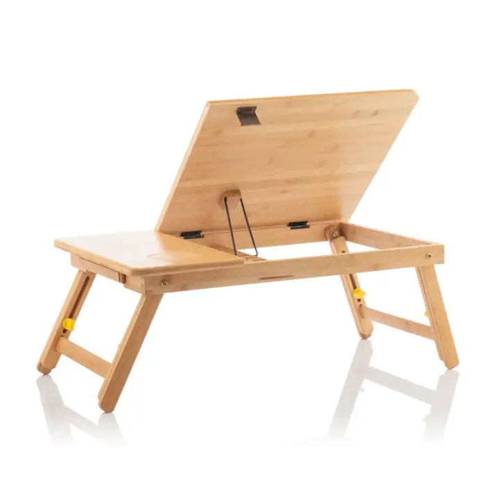 Mesa Plegable de Bambú Versátil y Portátil Ideal para Leer, Escribir, Comer, Trabajar - 1