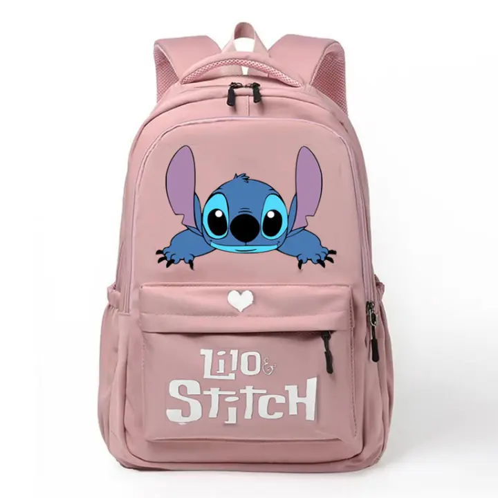Lilo y StitchstitchMochila de escuela primaria y secundaria Stitch para niños y niñas, mochila de doble hombro - 1