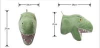 Nordic Style Cartoon Animals Head Wall Decor Stuffed Dinosaur Unicorn Dolls Soft Plush Toys Hanging Pendant Girls Room Ornament - details 1