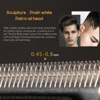 Kemei-cortadora de pelo eléctrica profesional para hombre, cabezal de corte de acero inoxidable con hoja en T de 0mm, grabado, revisado a Andis, KM-1951 - details 4