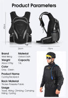 Mochila de Ciclismo Portátil Impermeable 10L WEST BIKING Bolsa Deportiva al Aire Libre para Escalada y Senderismo Mochila de Hidratación para Actividades de Bicicleta - details 18