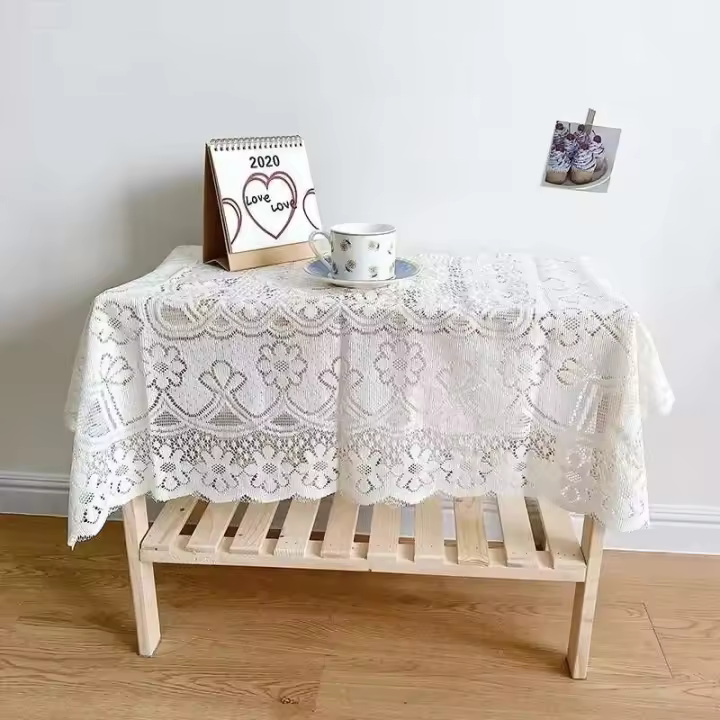 Ence mantel de malla retro, escritorio rectangular, tela de fondo para fotografía, banquete, boda, fiesta, decoración del hogar - 1