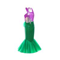 AmyStylish Niñas Princesa Sirena Ariel Cosplay Halloween Fiesta de Cumpleaños Verano Playa Vacaciones Vestido - details 55