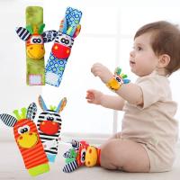 Sonajeros para bebés de 0 a 24 meses, juguetes de felpa suave, juego de sonajero de muñeca para pies, juguetes educativos de desarrollo para recién nacidos de dibujos animados para niños - details 0