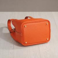 Moda cuero genuino kraft bolsa de almuerzo, bolsa de cubo boca, canasta de comida - details 28