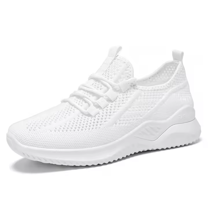 Zapatillas deportivas informales huecas y transpirables con suela suave para mujer, de malla ligera - 1