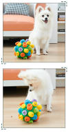 Pelota de Juego Interactiva para Perros Sniffing Ball Juguetes Educativos de Alimentación Lenta Portátiles Lavables Naturales para Habilidades de Forrageo Entrenamiento Universal para Todas las Raças de Perros - details 8