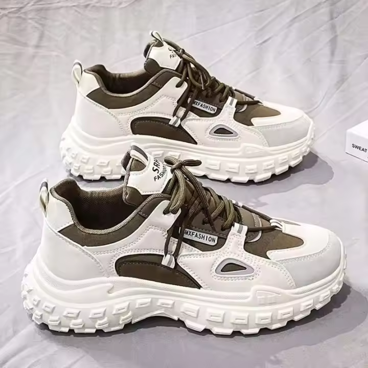 2024 Venta caliente primavera y otoño versátil Casual suela gruesa hombres jóvenes estudiantes zapatos de moda - 1