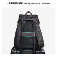 Mochila de cuero para hombre, mochila vintage para ordenador portátil de 15,6 pulgadas, mochila de viaje duradera impermeable, mochila de cuero universitaria - details 8