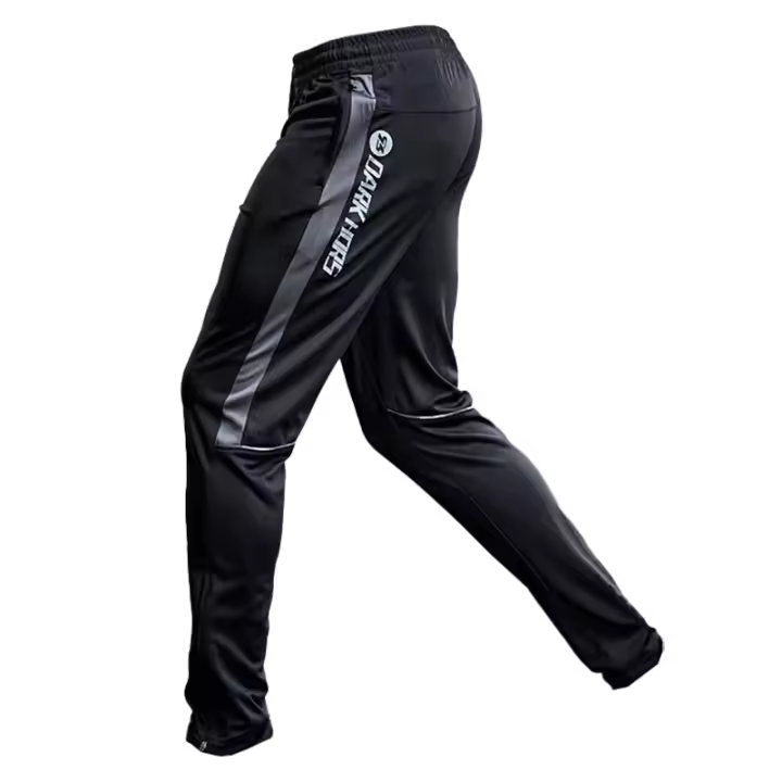 Pantalones deportivos para hombre con bolsillos y cremallera para correr y entrenar fútbol, leggings de fitness, talla real. - 1